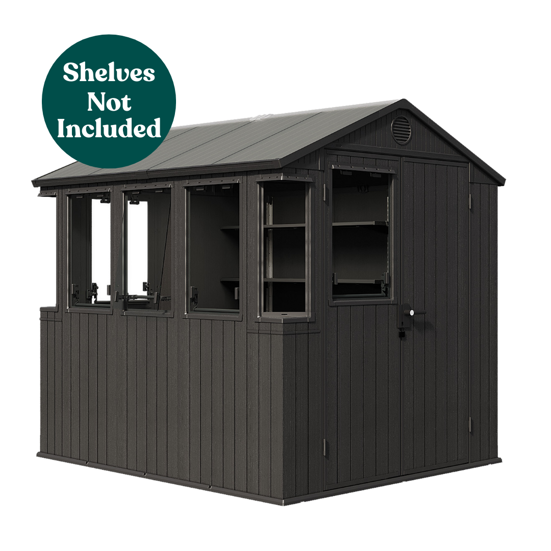 Keter Potting 6x8 Shed - Dark Grey (1.9 x 2.4m)