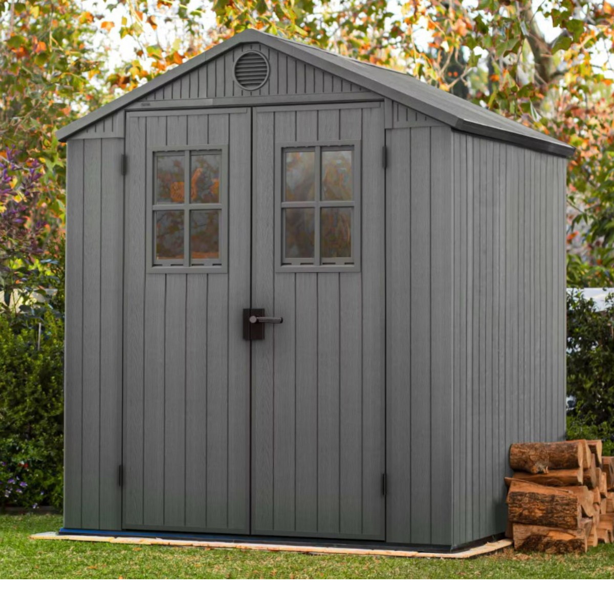 Keter Darwin 6x8 Garden Shed - Grey (1.9 x 2.4m)
