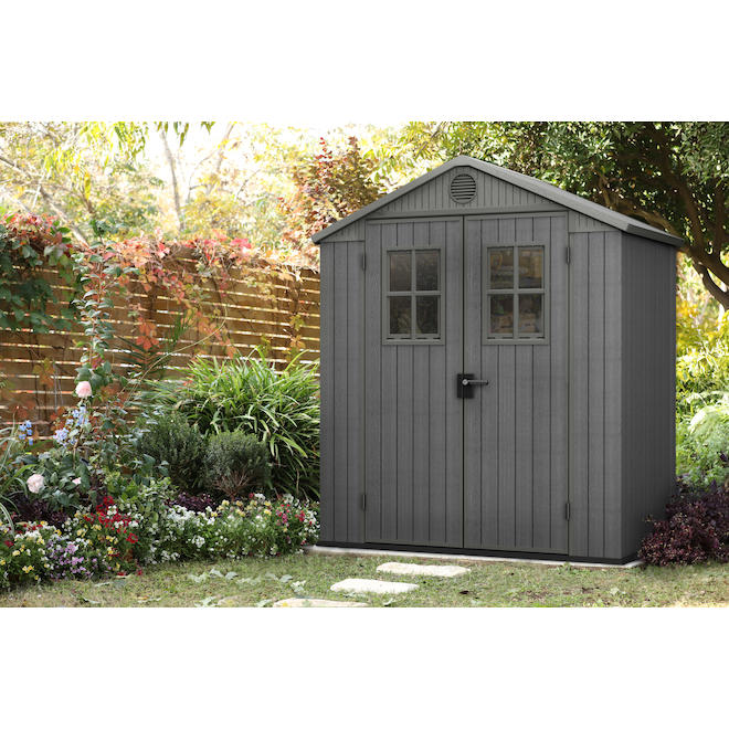 Keter Darwin 6x4 Garden Shed - Grey (1.9 x 1.2m)