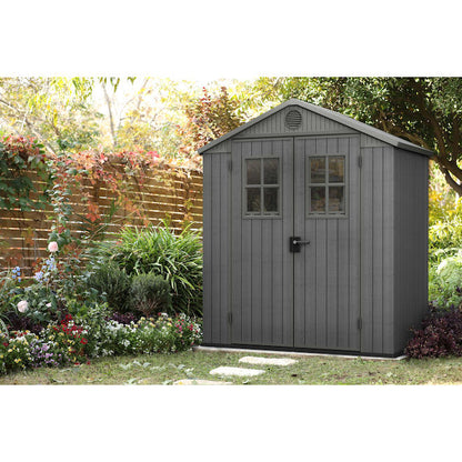 Keter Darwin 6x4 Garden Shed - Grey (1.9 x 1.2m)