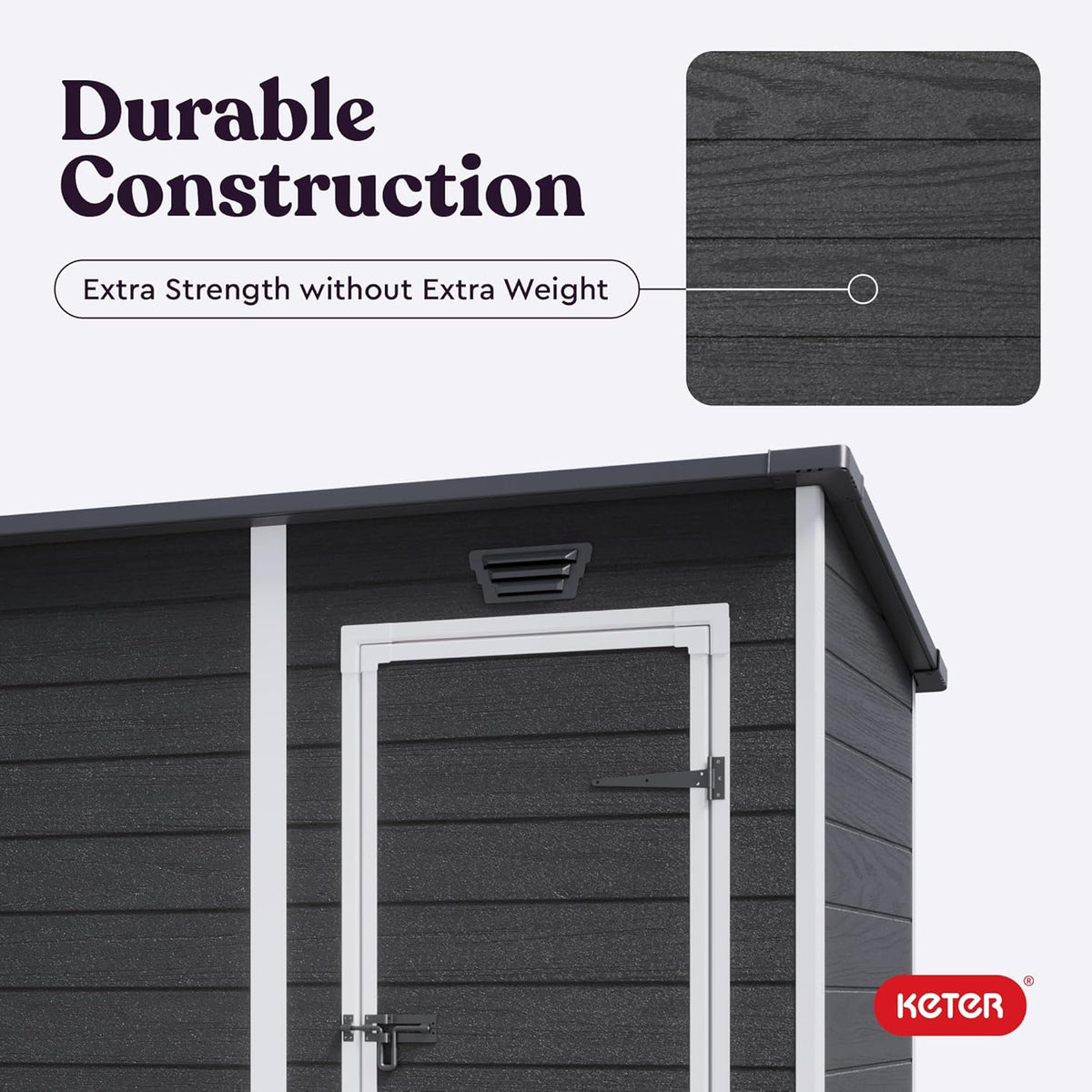 Manor Pent Essential 6x4 Garden Shed - Dark Grey (1.8 x 1.1m)