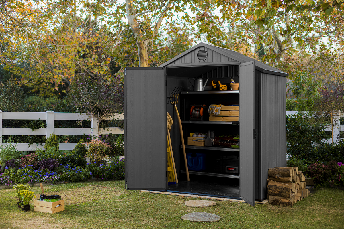 Keter Darwin 6x4 Garden Shed - Grey  (1.9 x 1.2m)