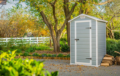 Keter Manor 4x3 Garden Shed - Grey (1.2 x 1m)