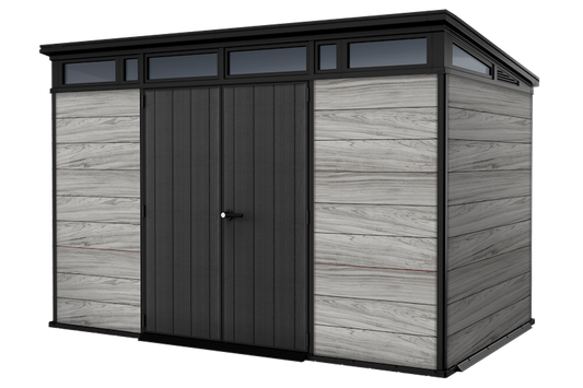 Keter Signature Pent 11x7 Shed - Stormgrey Look (3.4 x 2.2m)