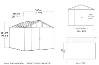 Keter Stronghold Shed 10 x 11.5 (3 x 3.5m)