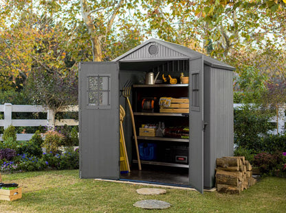 Keter Darwin 6x4 Garden Shed - Grey (1.9 x 1.2m)