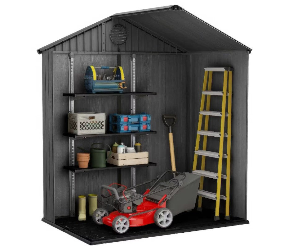 Keter Darwin 6x4 Garden Shed - Grey  (1.9 x 1.2m)