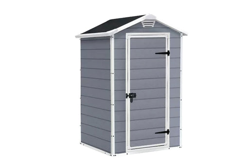 Keter Manor 4x3 Garden Shed - Grey (1.2 x 1m)