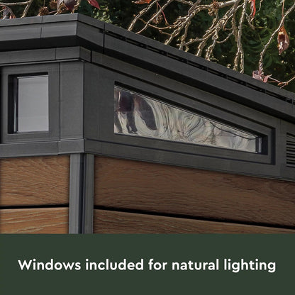 Keter Signature Pent 11x7 Shed - Walnut Look (3.4 x 2.2m)